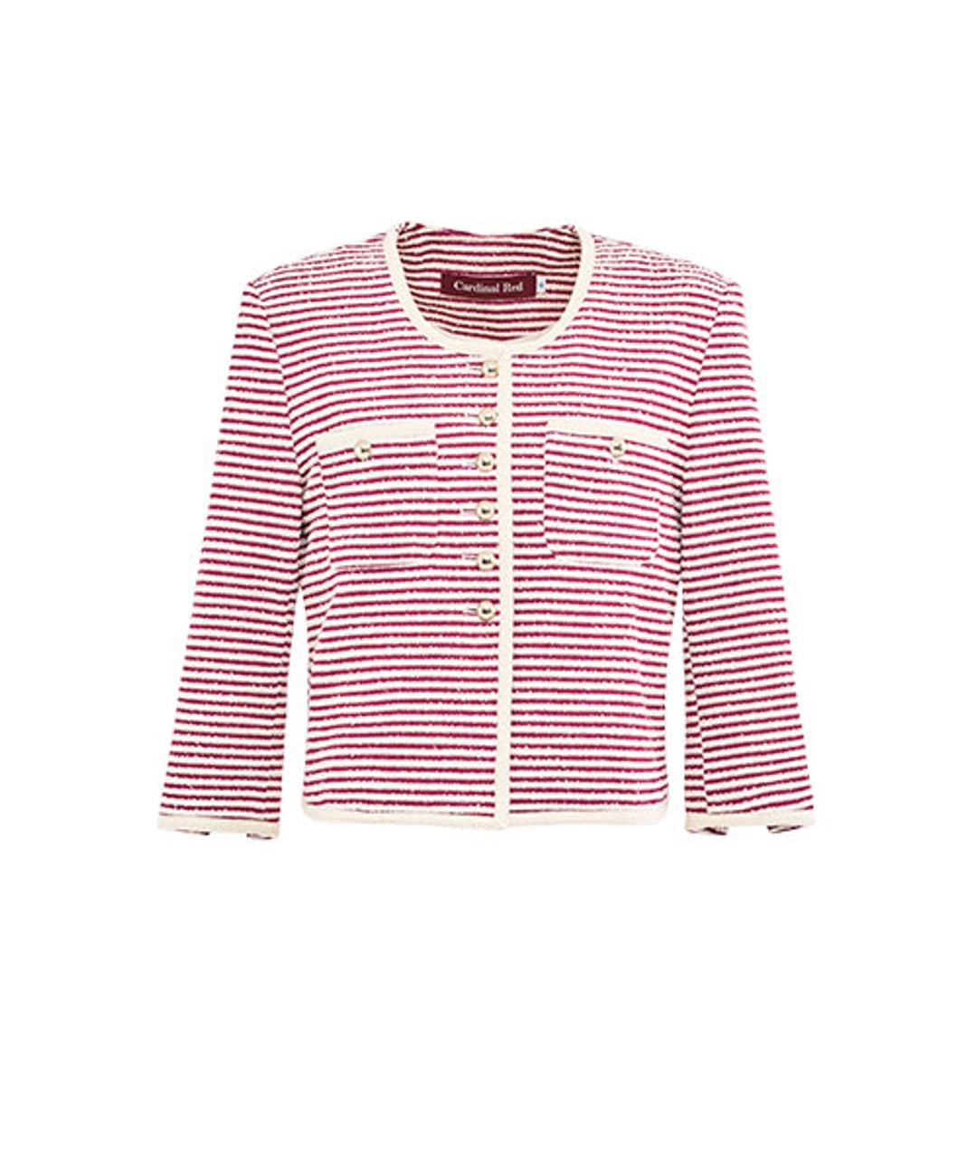 카디날레드 Stripe cardigan jacket cherry 상품 이미지 1