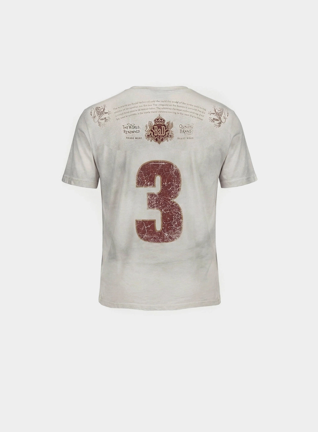 배드블러드 [w-tee26-098] Royal Classic Slim Fit Short Sleeve T-Shirt - White 상품 이미지 2