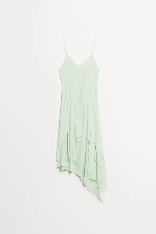 Tise Diagonal Slip Dress mint