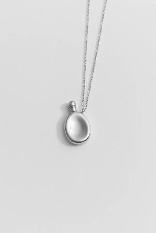 2nd) a bottle necklace (silver)
