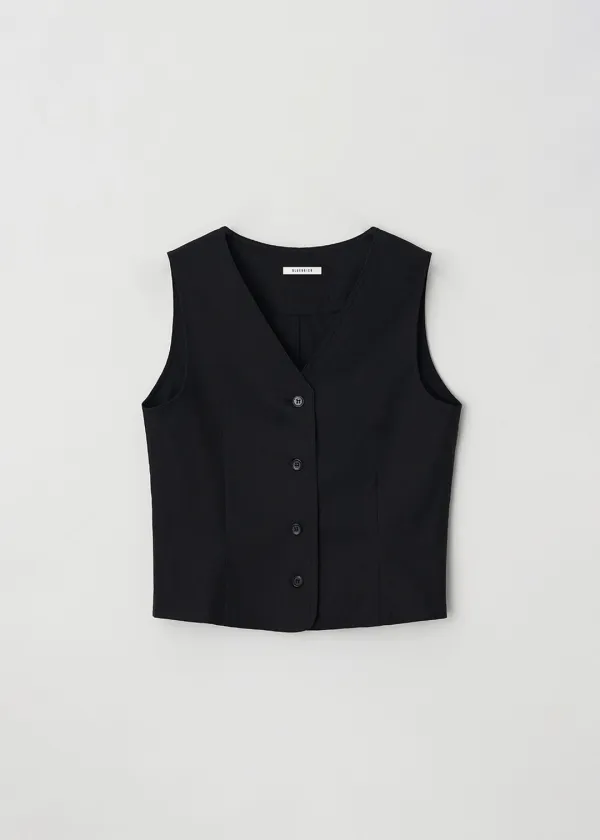 Linen vest (black)