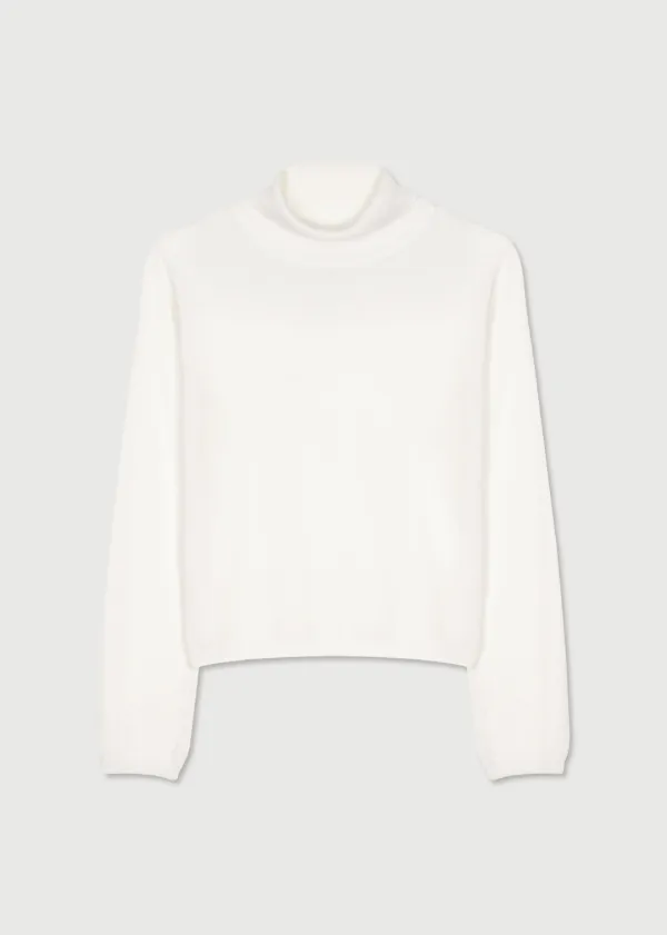 SOFT WOOL TURTLENECK - IVORY