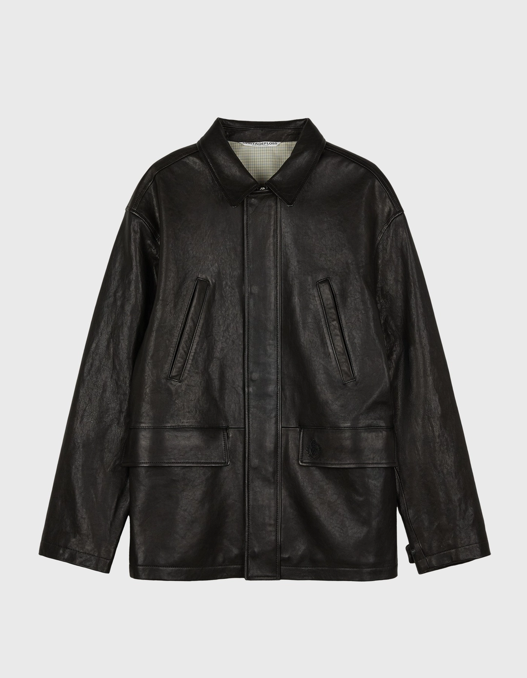 헤리티지플로스 CREST LEATHER FIELD JACKET / Black 상품 이미지 1