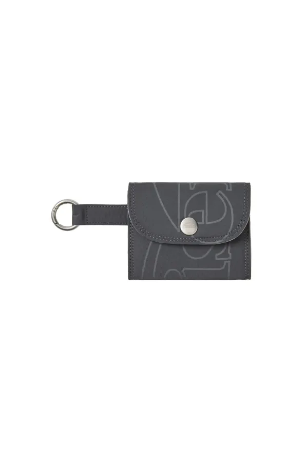 OUT LINE LOGO CARD HOLDER-DARK GRAY