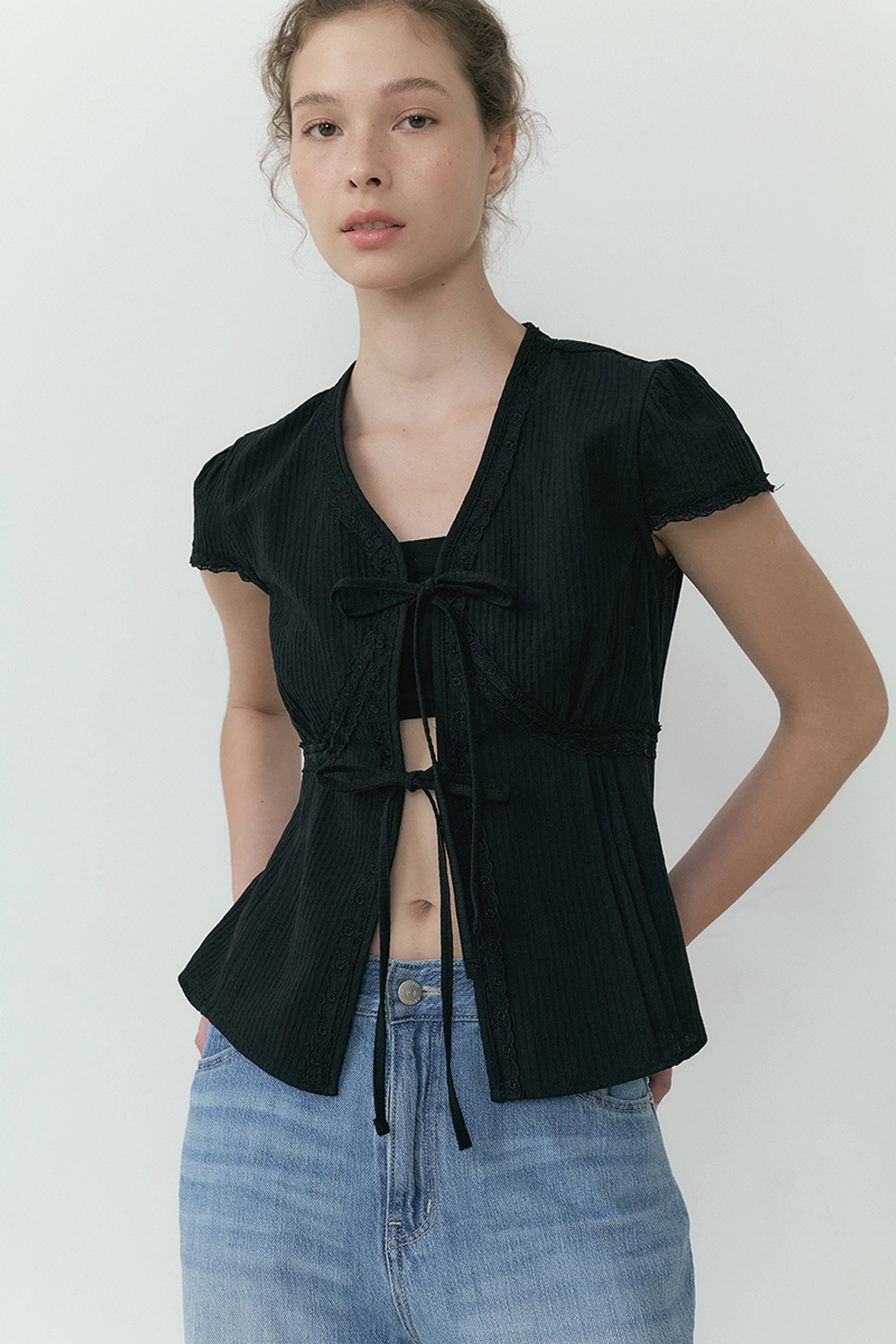 루시르주 Havana Lace Blouse (black) 상품 이미지 2