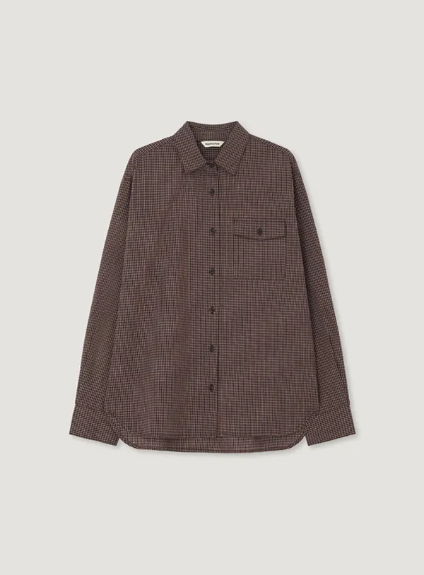 COCO CHECK SHIRT_BURGUNDY