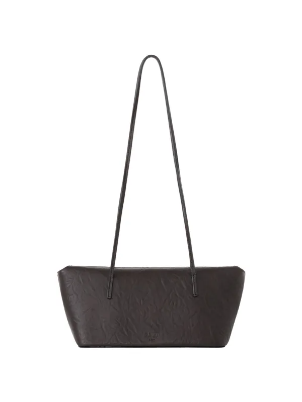 G WRINKLE LEATHER SHOULDER BAG (BROWN)