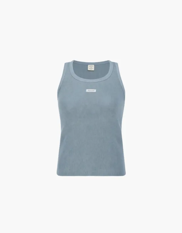 box logo sleeveless - blue