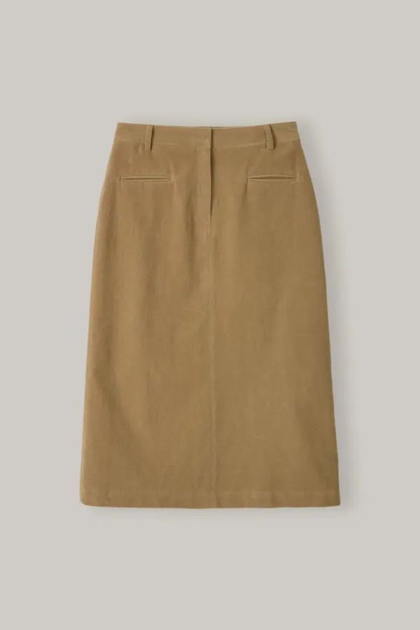 Pencil Midi Skirt (Camel)