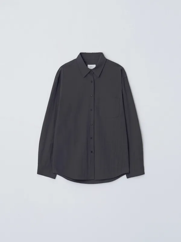 washed plain shirt (charcoal)