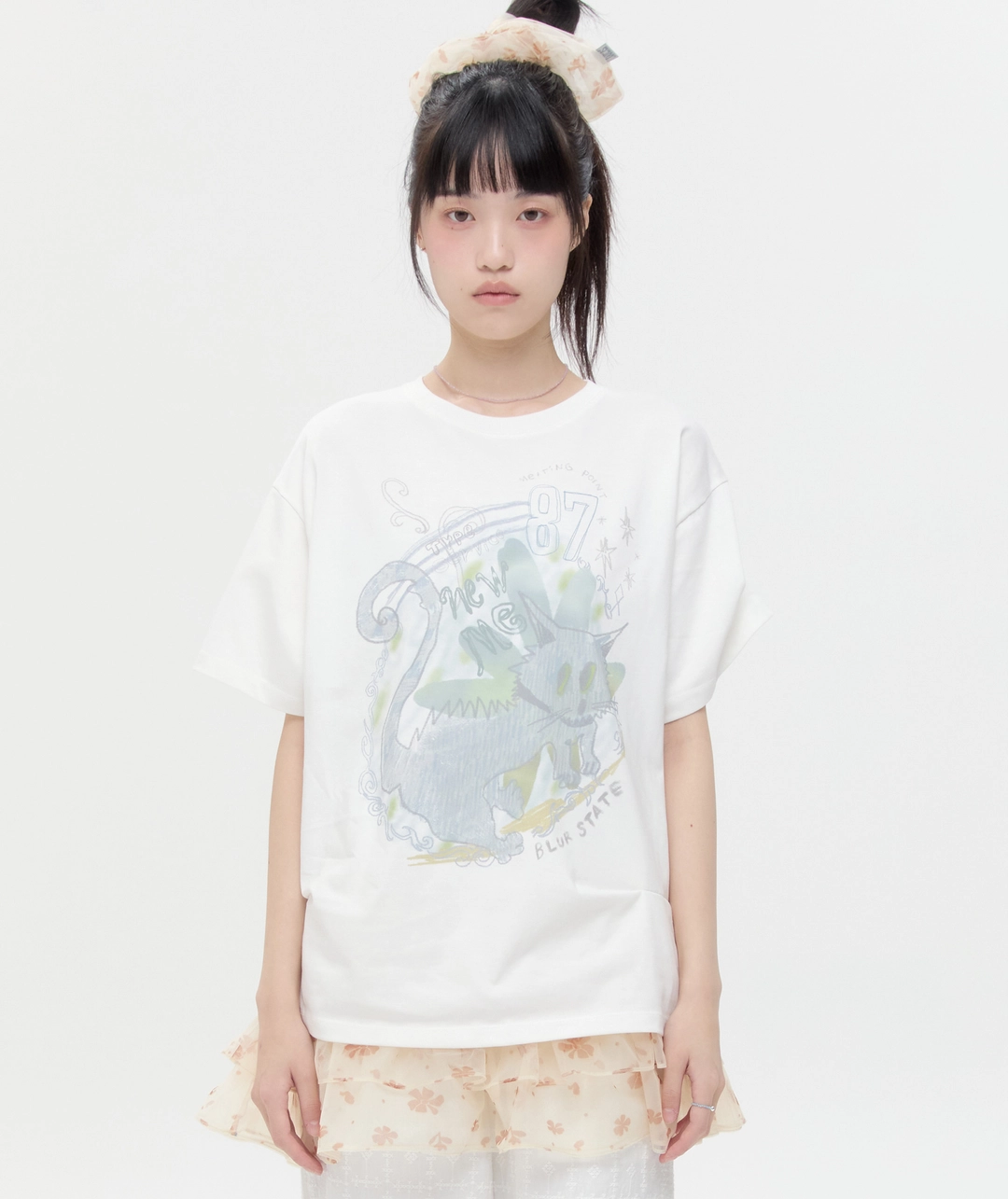 타입서비스 [5차] New Me Ruched Top [White] 상품 이미지 1