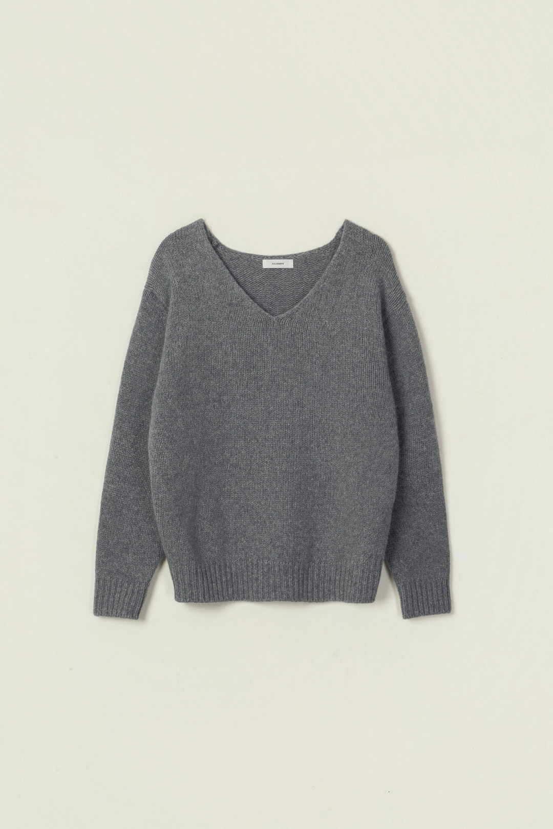 세이지먼트 TEZA BABY ALPACA V NECK KNIT_GRAY 상품 이미지 3