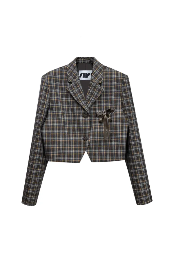 WHITNEY CROP JACKET / CHARCOAL