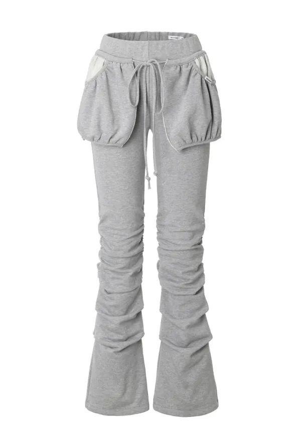 Pocket shirring pants