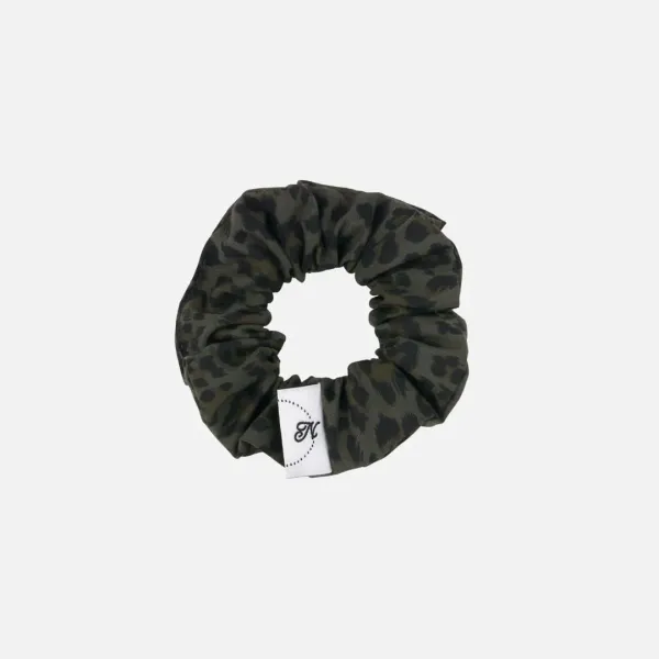 leopard scrunchie mini-khaki