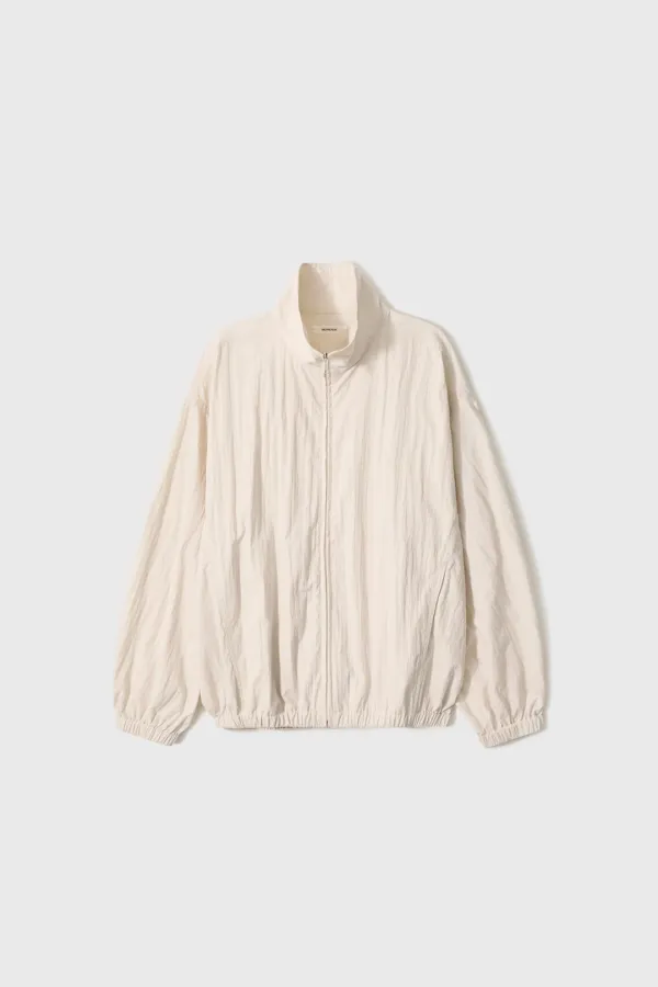 Cotton High-Neck Jumper (White / Ivory / Beige)