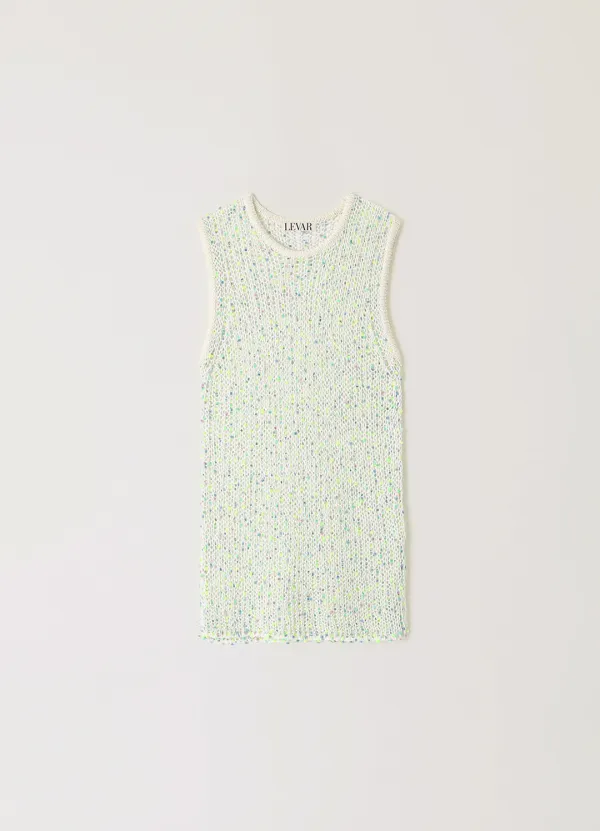 Pebble Grain Knit Vest - Mint Pebble
