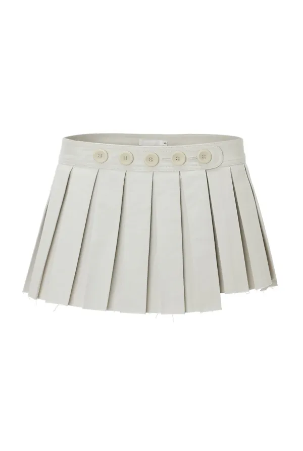 Button wrap skirt