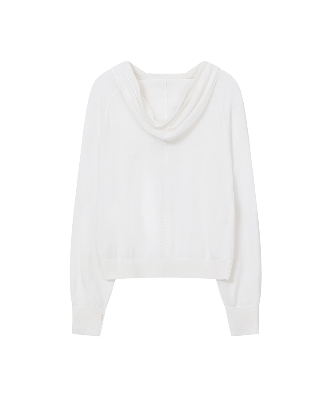 미세키서울 Sheer punching knit hoodie WHITE 상품 이미지 2