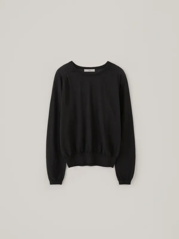 Hemp Long Sleeve Knit - Black