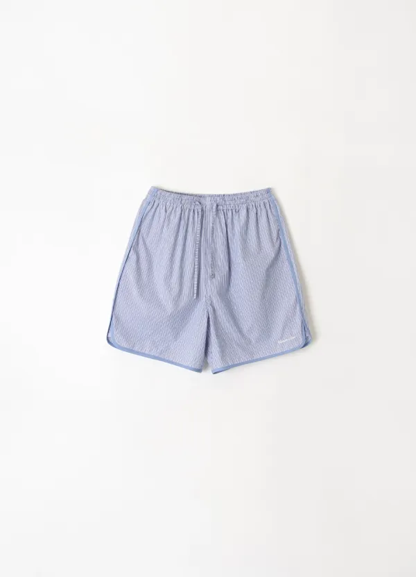 Cotton Binding Trunk Shorts - Blue Pin Stripe