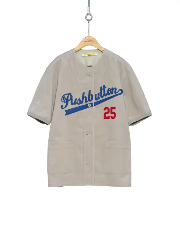 PF25 GRAY CORDUROY BASEBALL SHIRT
