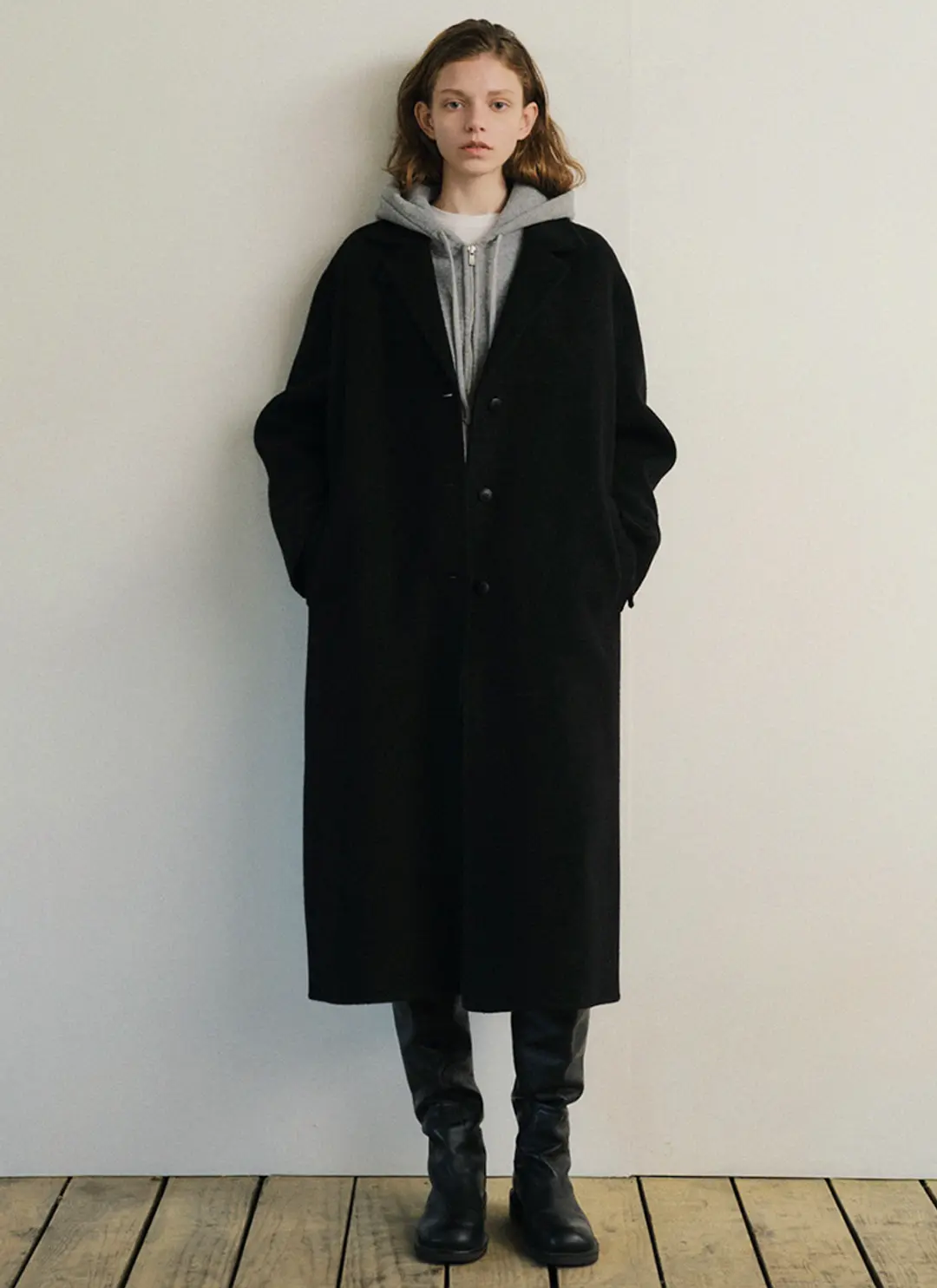 르닐 Brandon Zibellinato Handmade Coat (Black) 상품 이미지 3