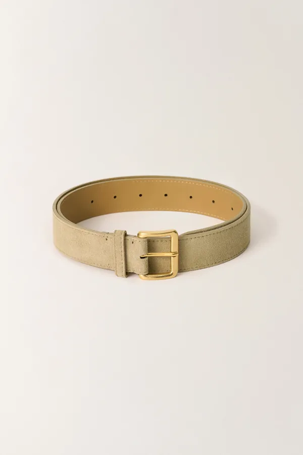스퀘어 스웨이드 벨트 (Khaki beige)_2FFUAB01