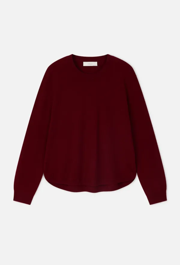 Cashmere Crew-Neck Knit (Wine)