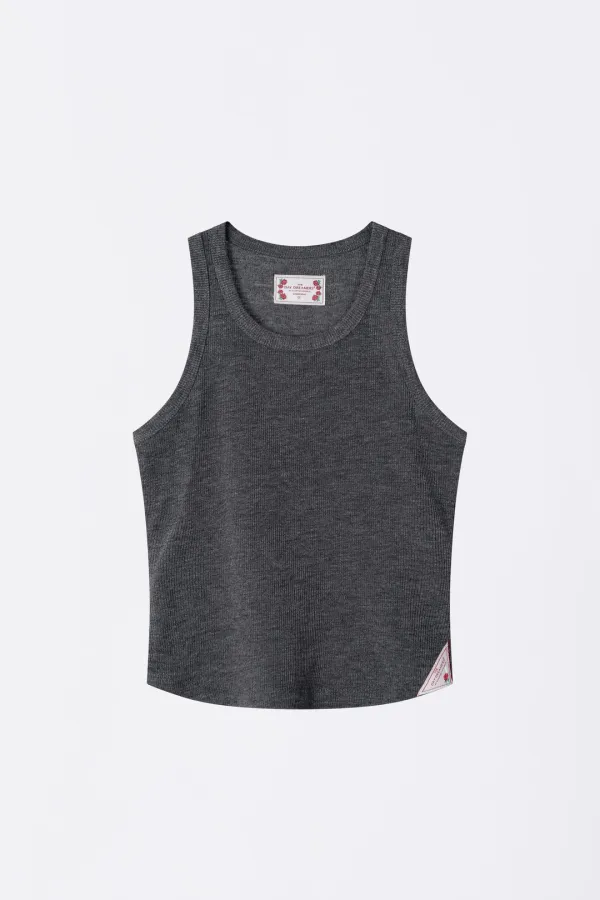 The Day Dreamers Rib Tank Top Charcoal