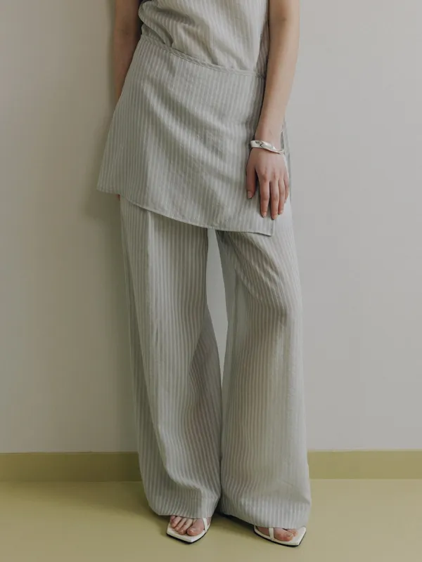 Sheer Stripe Wrap Skirt SX6XF019-11