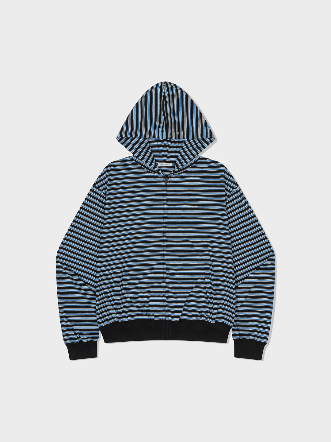로우클래식 Lc Striped Zip-Up Hoodie_Black Stripe 상품 이미지 1