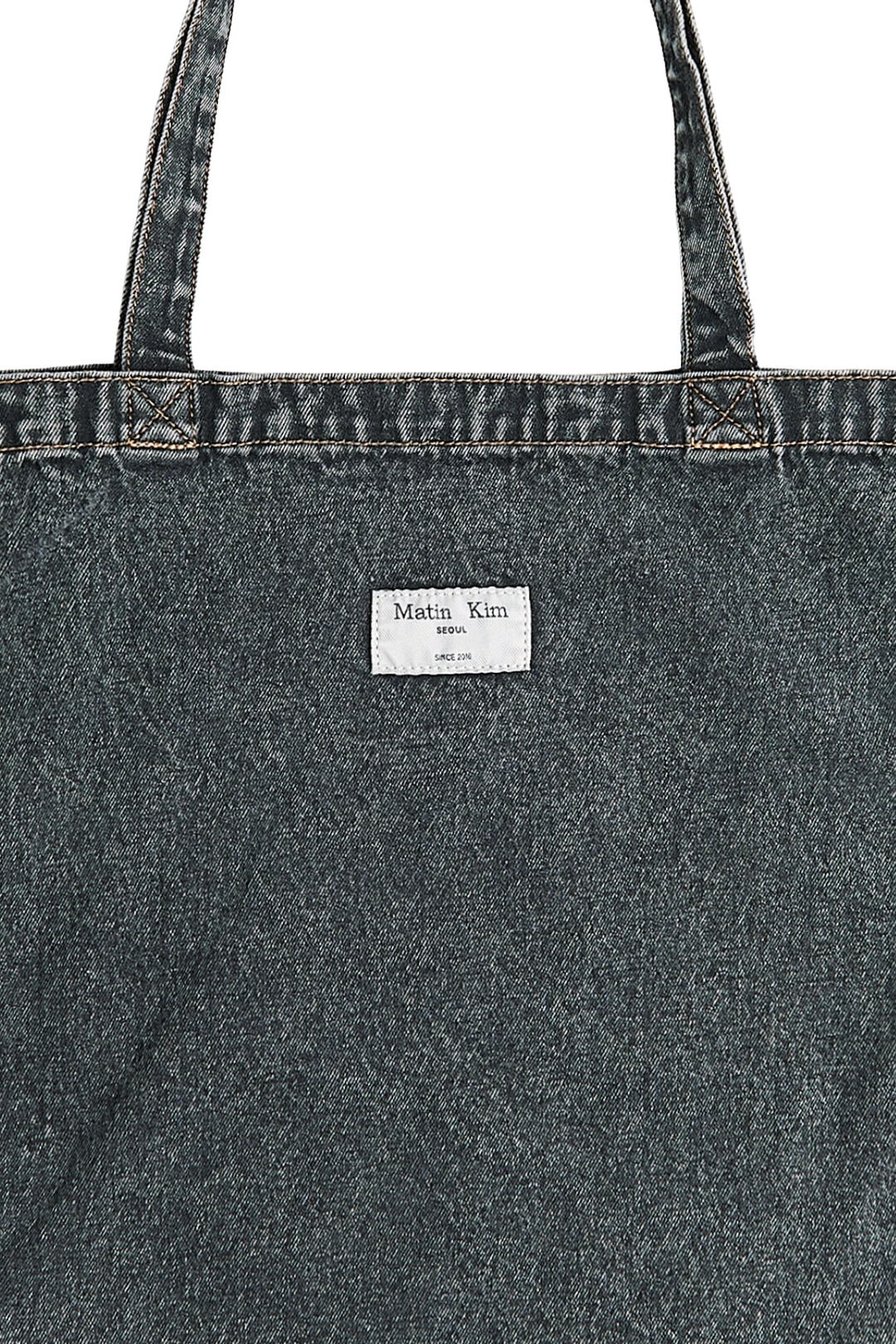 마뗑킴 MATIN STITCH DENIM ECOBAG IN BLACK 상품 이미지 3