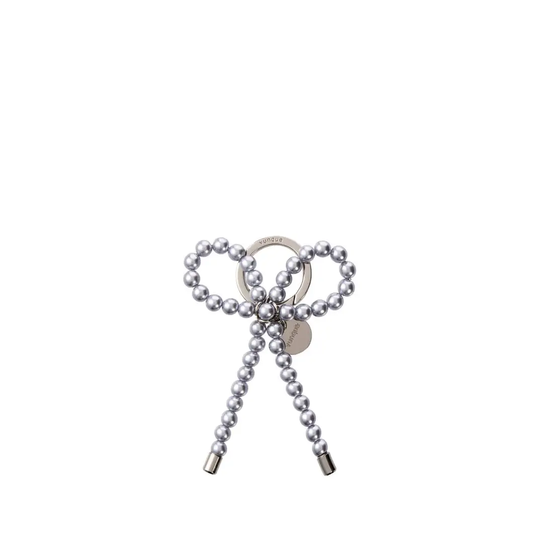 분크 Pearl Ribbon Charm (펄 리본 참) Grey 상품 이미지 1