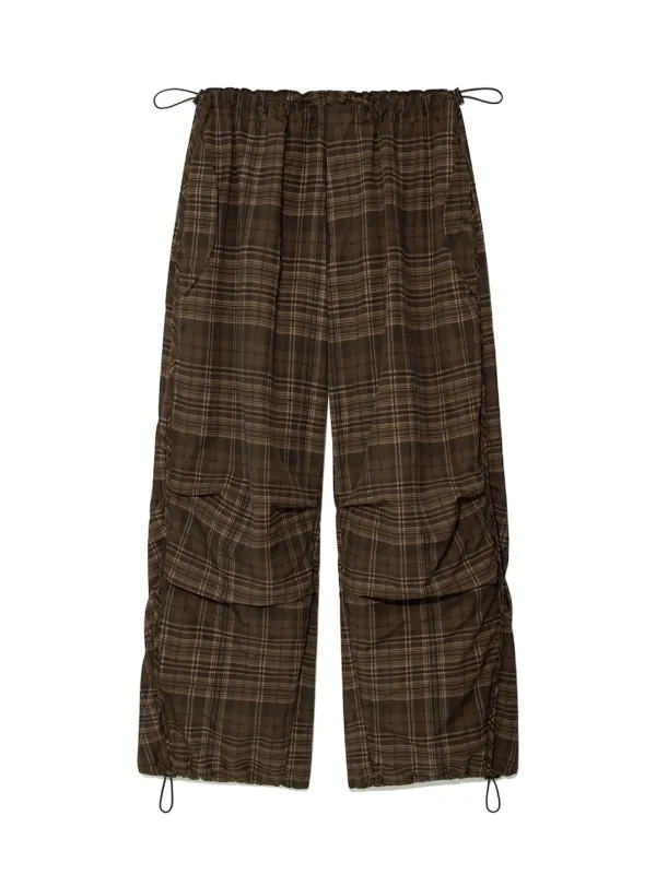 CHECKMATE TRACK PANTS (BROWN)