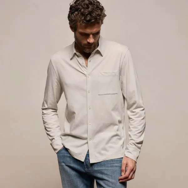 Clean Finish Jersey Shirt - Pearl