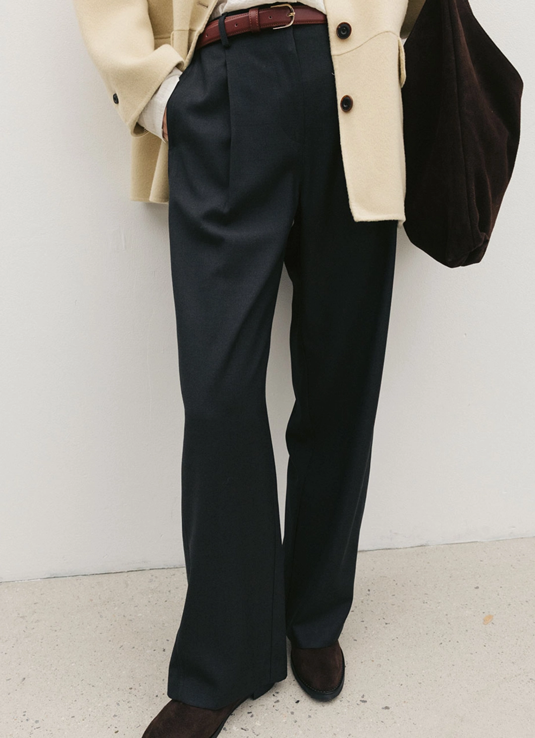 더라이 Wool Loose Slacks(Charcoal) 상품 이미지 3