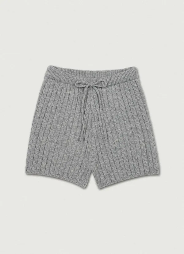 Cable Knit Shorts [gray]