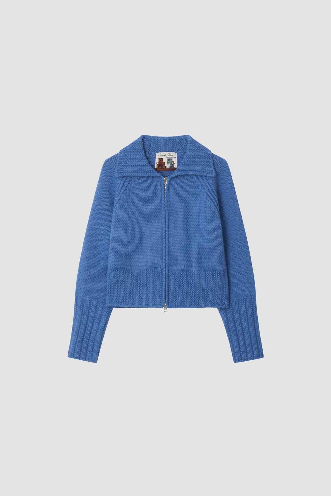 쏘딩키브레드 Wales Bright Blue Knit Zip-Up 상품 이미지 1
