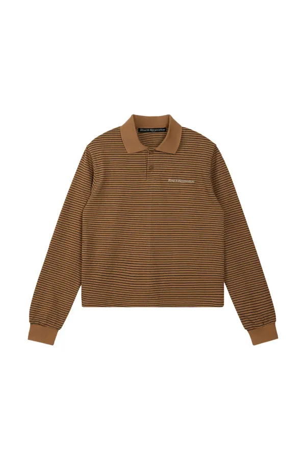 STRIPE PK T-SHIRT - BEIGE