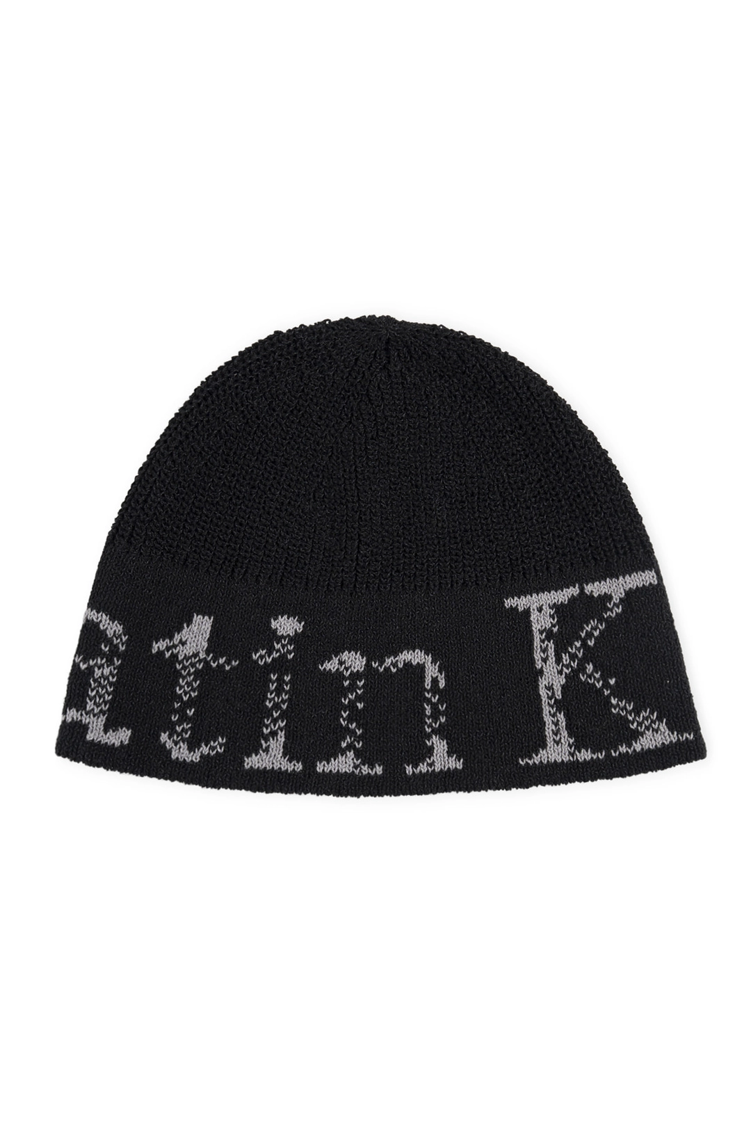 마뗑킴 CRACKED LOGO LIGHT BUCKET BEANIE IN BLACK 상품 이미지 1