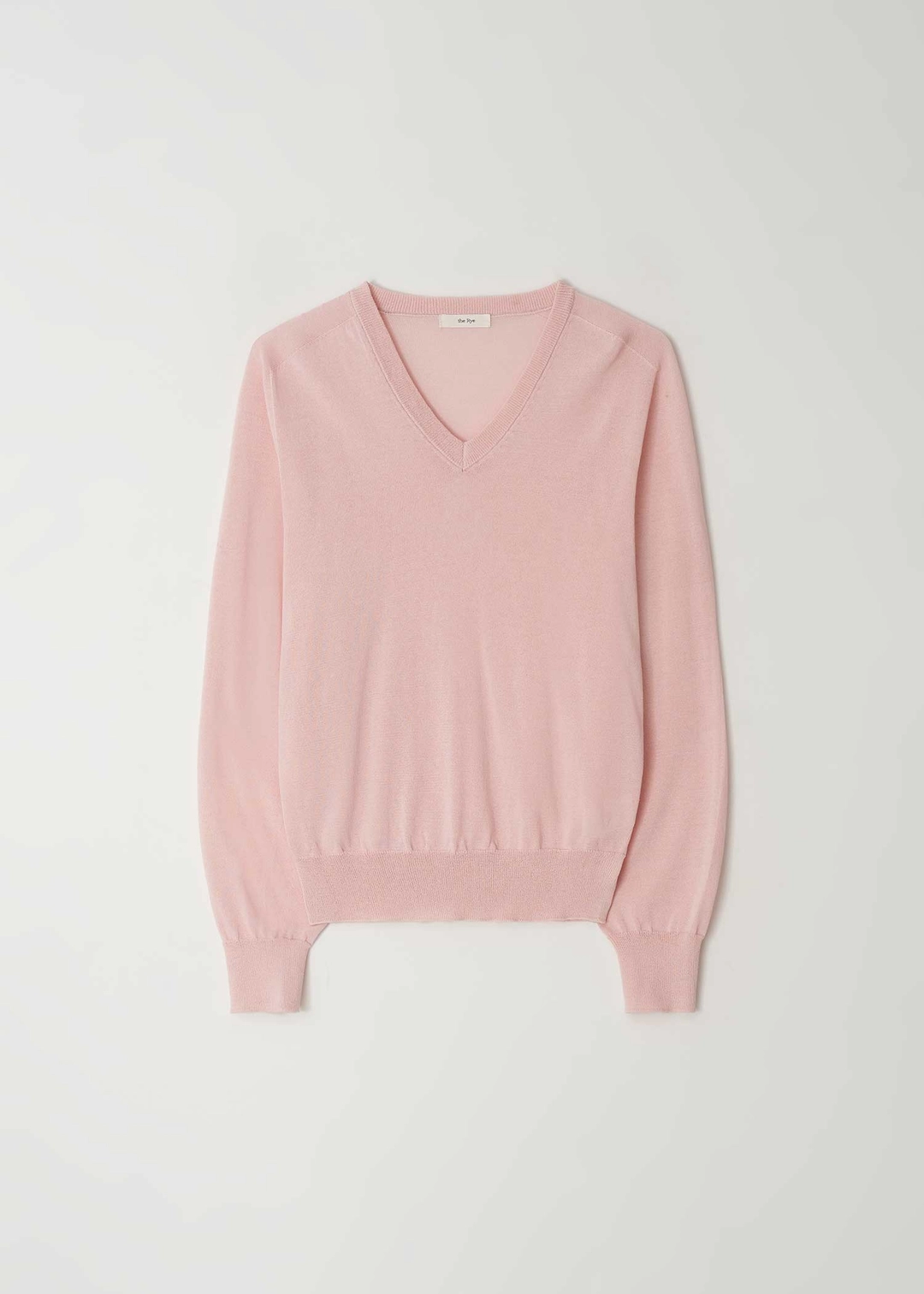 더라이 Wholegarment Cotton V-Neck Knit(Light Pink) 상품 이미지 1