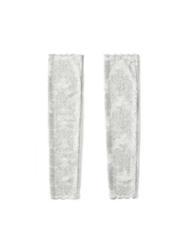 FLORAL LEG WARMER (GRAY)