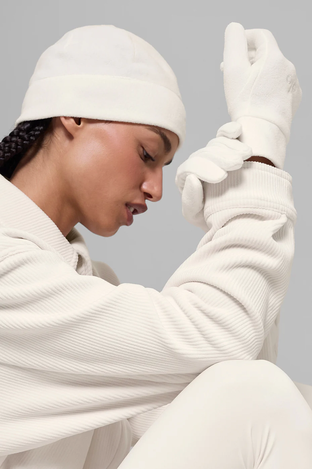 알로요가 Performance Fleece Glove - Ivory/Ivory 상품 이미지 2