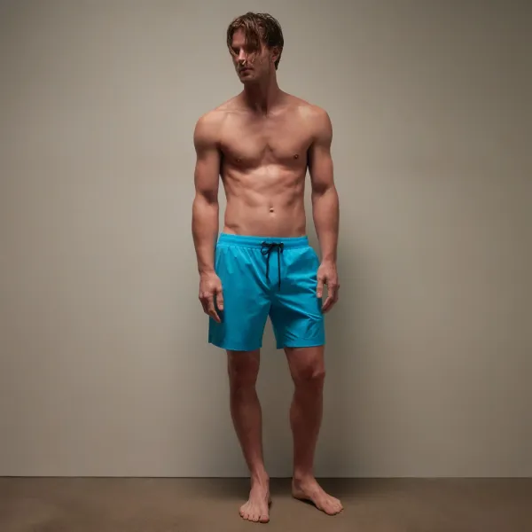 Split Hem Boardshort - Blue Lagoon