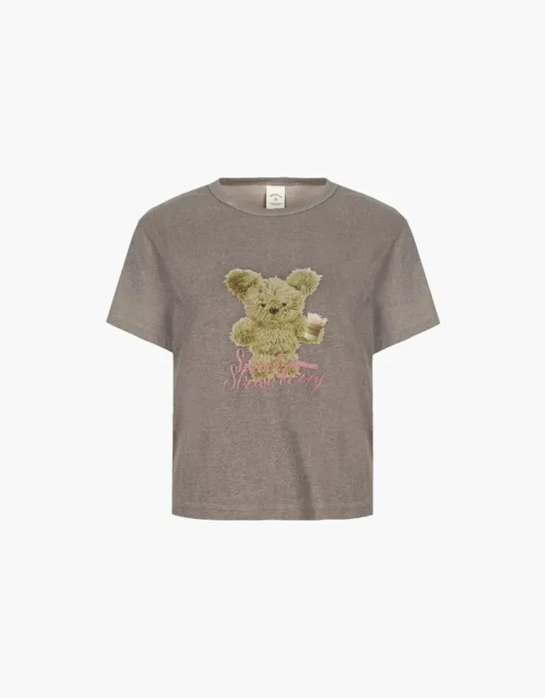 strawberry smoothie danny t-shirt - brown