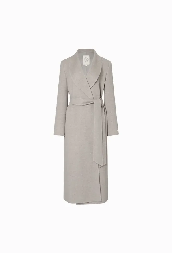 [WHITE LABEL] Carol Shawl Collar Handmade Coat (Brown)