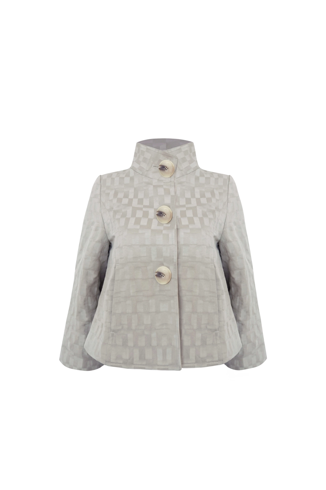 포코포스카 PANEL SHORT JACKET (BEIGE) 상품 이미지 1