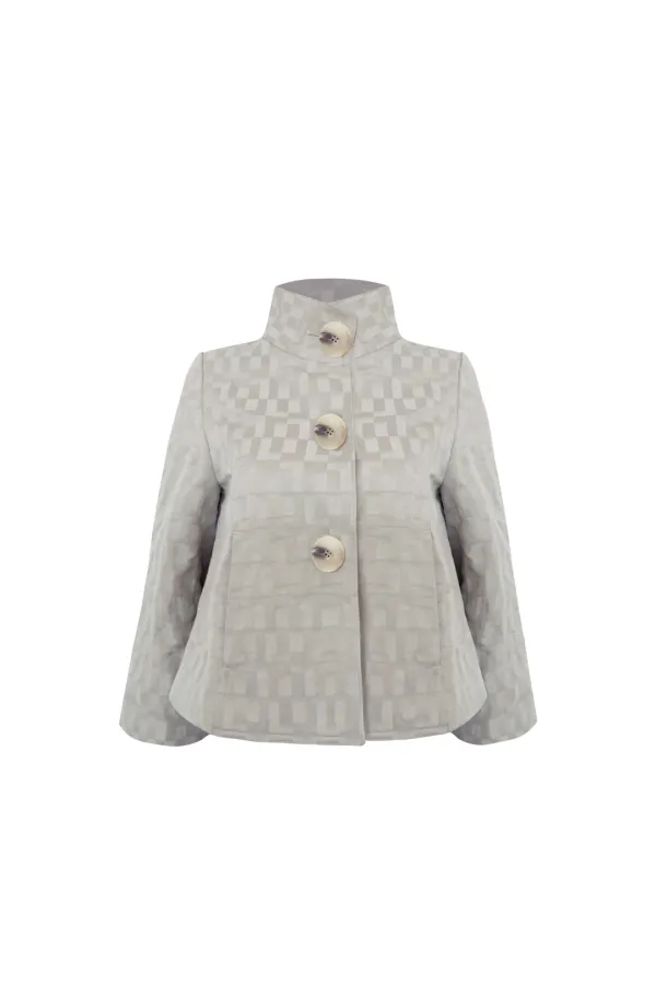 PANEL SHORT JACKET (BEIGE)