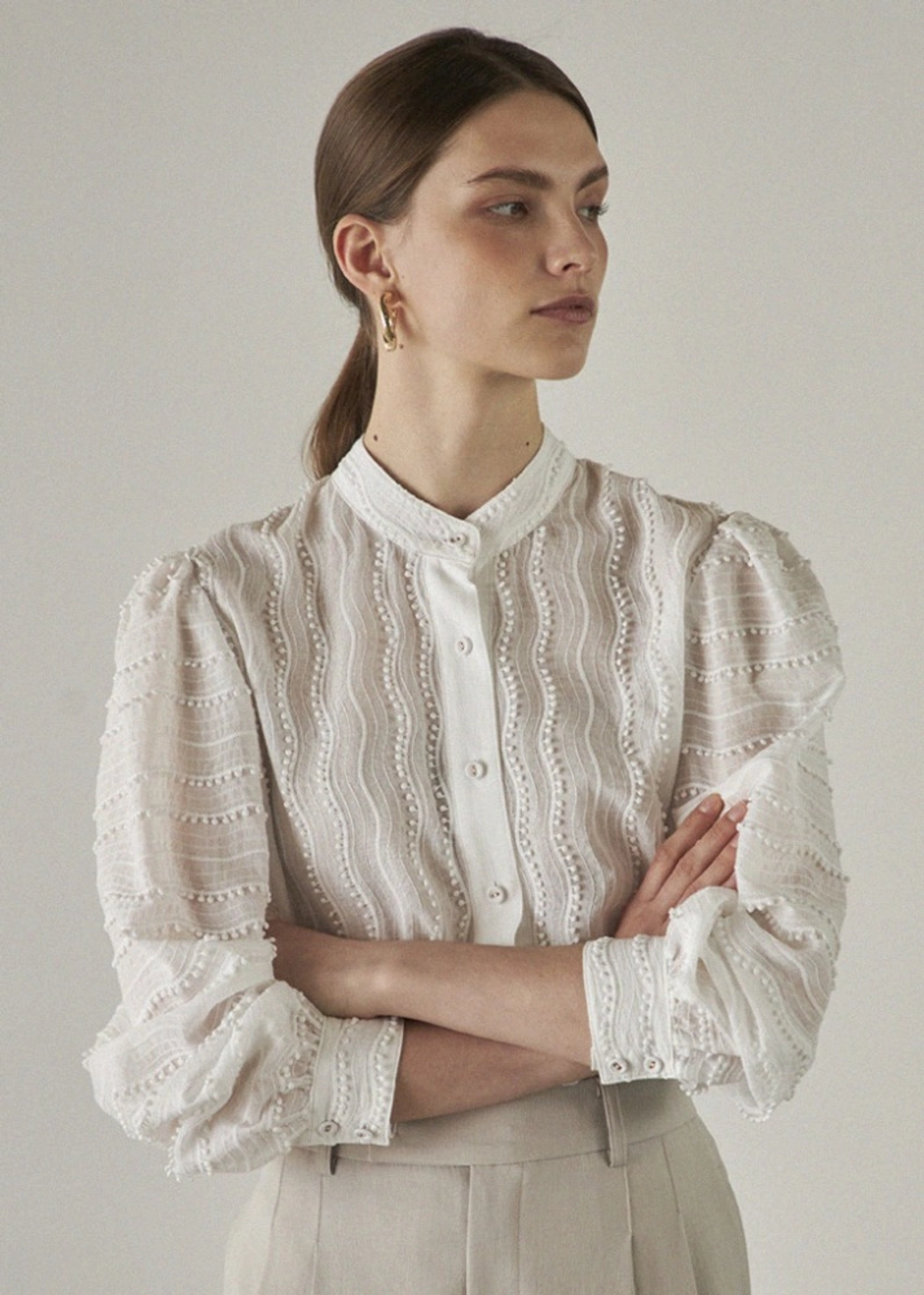 메종드이네스 VINTAGE LACE BLOUSE_WHITE 상품 이미지 1